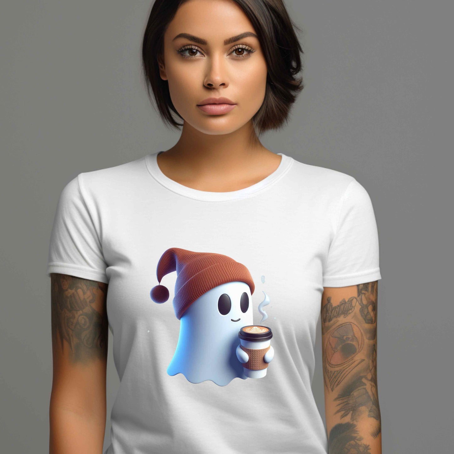 Ghost Latte Halloween Tshirt