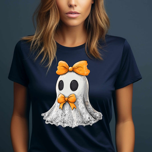 The Lace Ghost with Hair Bow T-Shirt