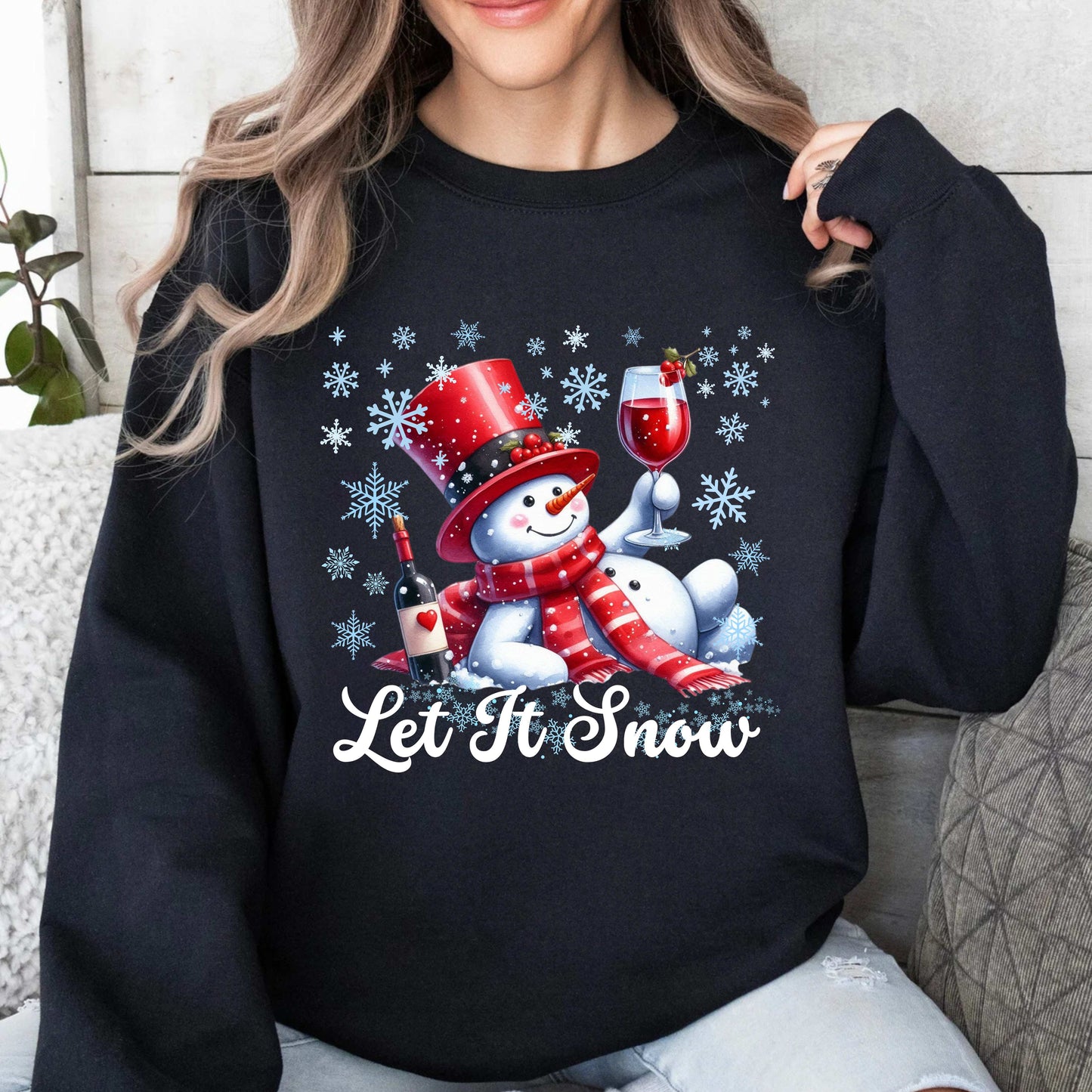 Snowman Crewneck Pullover Sweatshirt