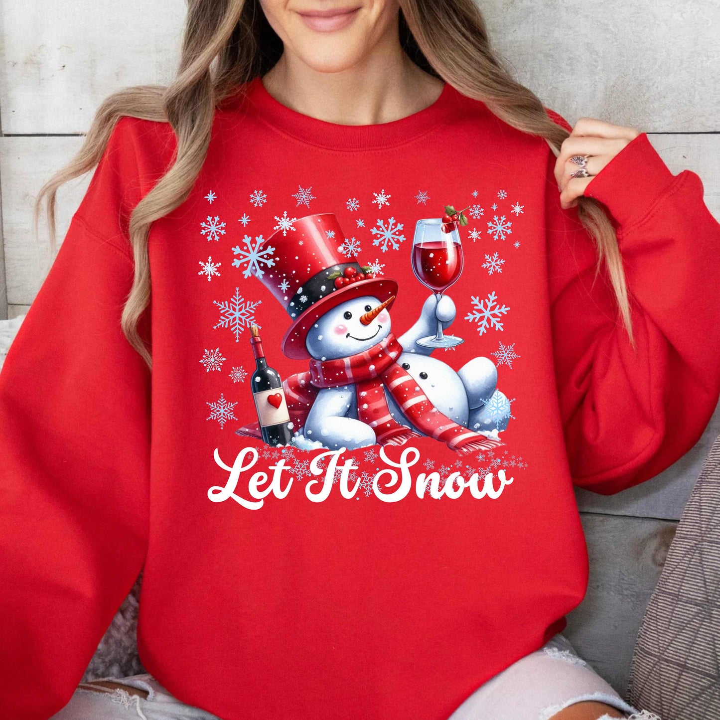 Snowman Crewneck Pullover Sweatshirt