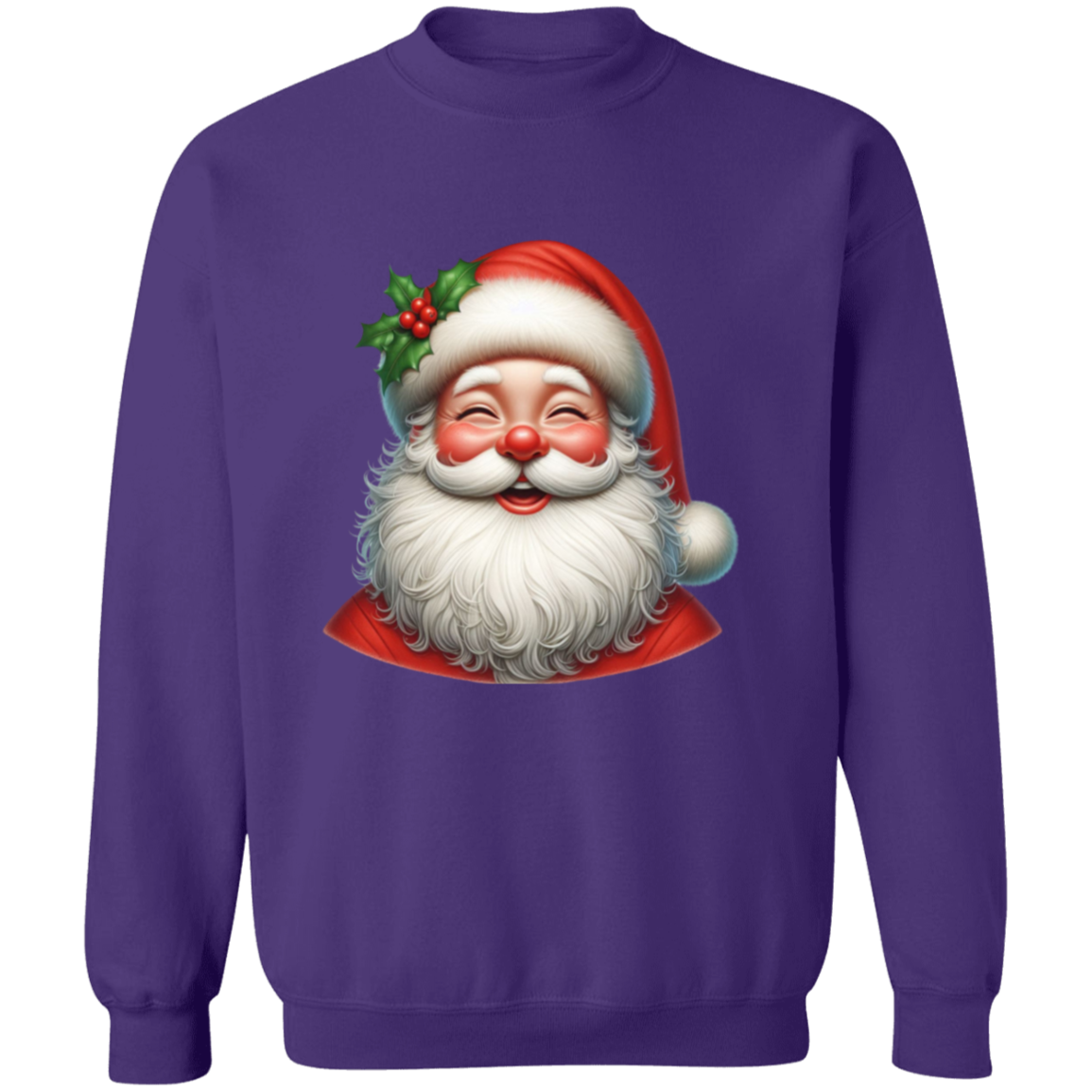 Happy Santa Christmas Crewneck Pullover Sweatshirt