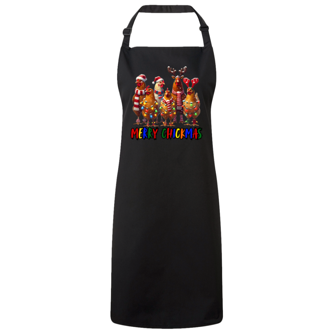 Merry Chickmas Funny Christmas Chef Baking Apron