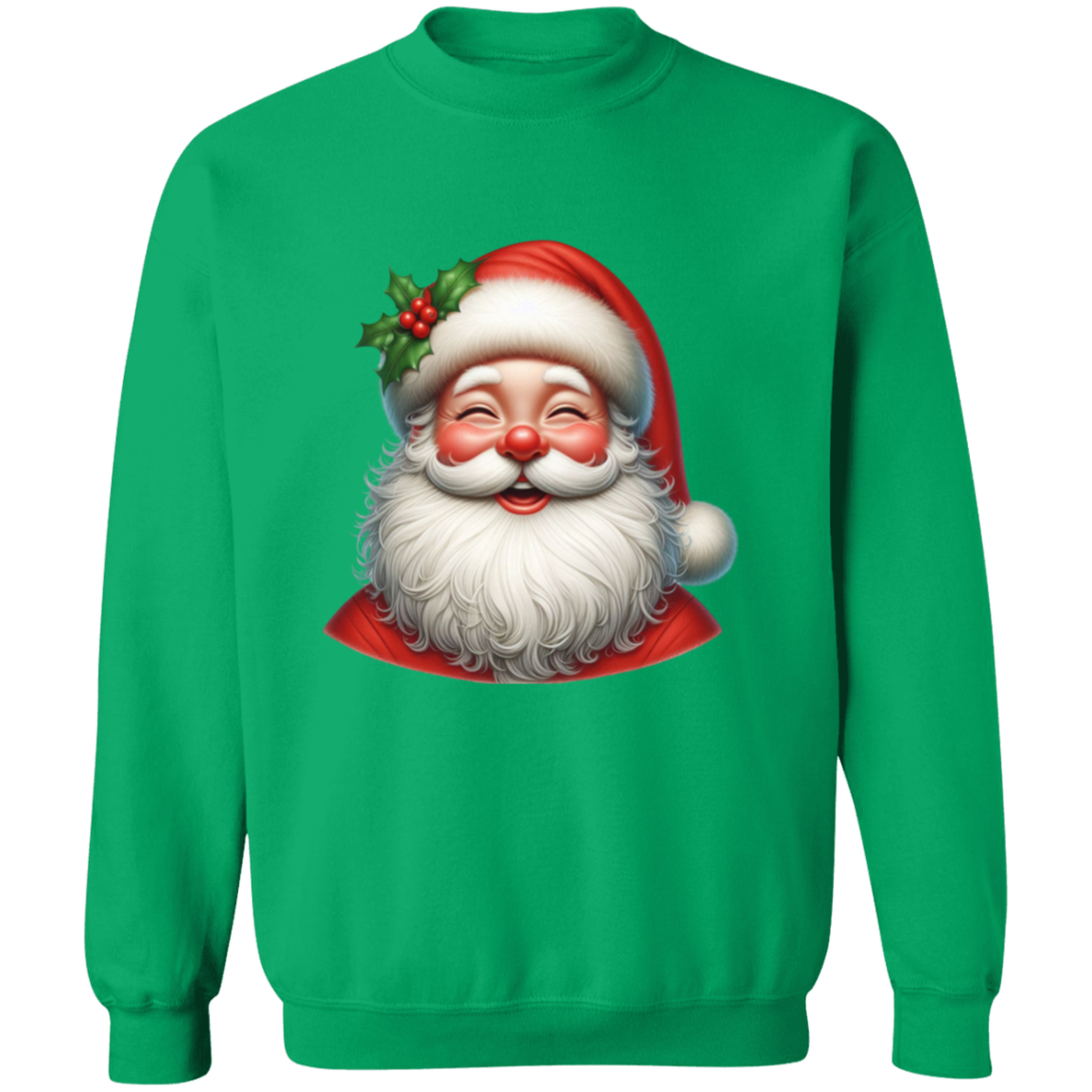 Happy Santa Christmas Crewneck Pullover Sweatshirt