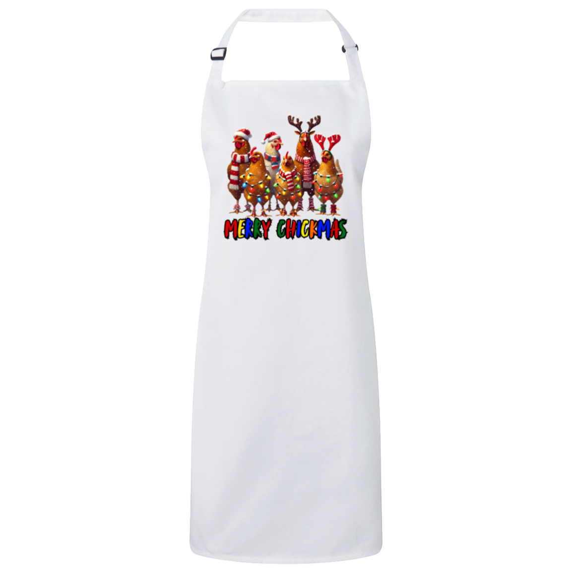 Merry Chickmas Funny Christmas Chef Baking Apron