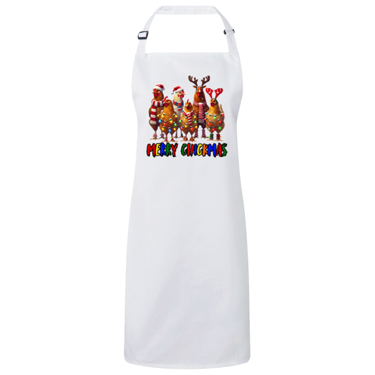 Merry Chickmas Funny Christmas Chef Baking Apron