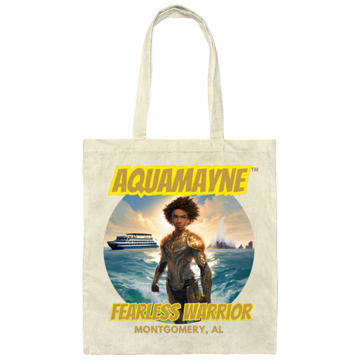 Aquamayne Fearless Warrior Montgomery Brawl Tote Bag