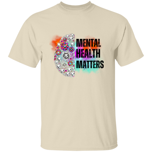 Mental Health Matters Brain Color Burst T-Shirt