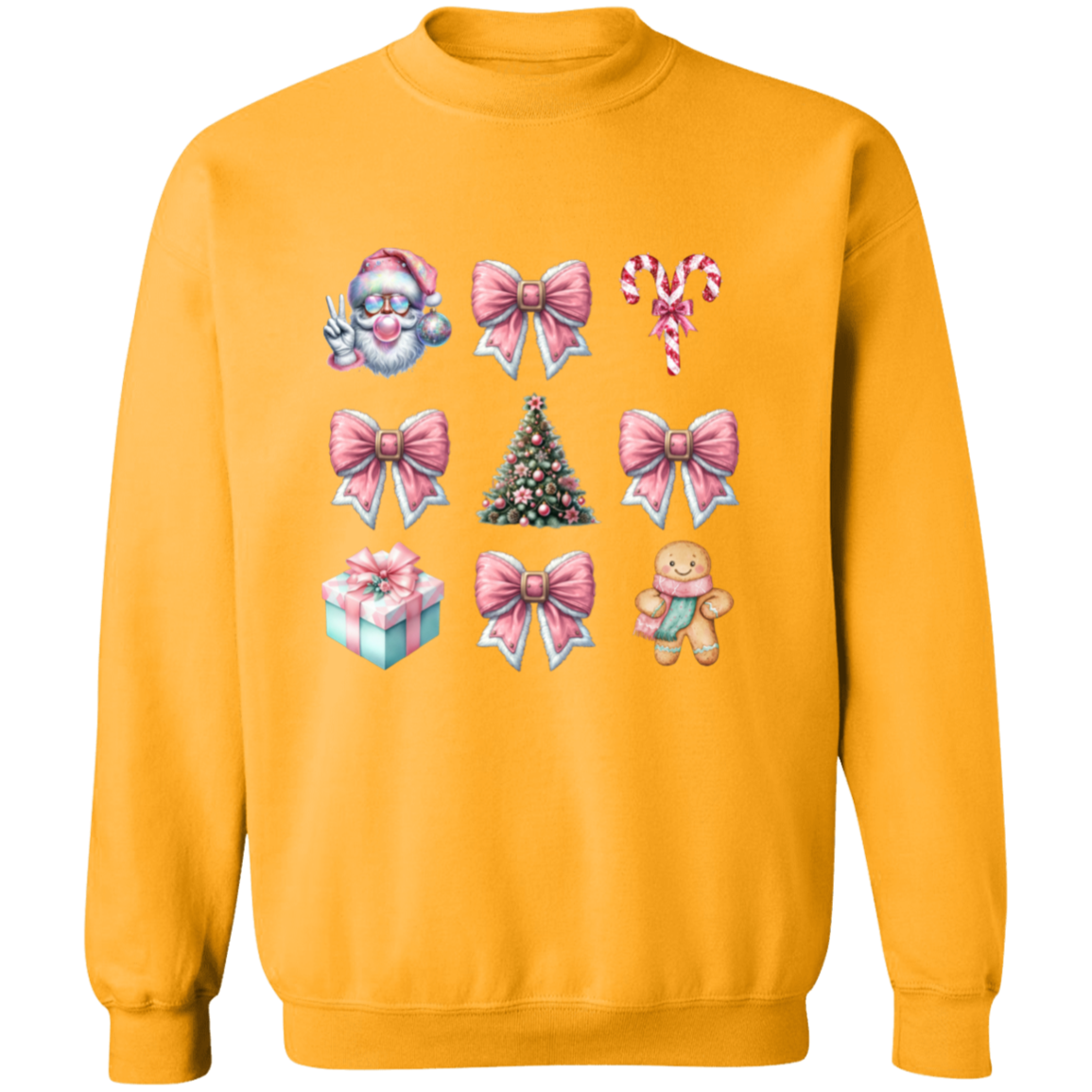 Christmas Pink Design Pullover Sweatshirt