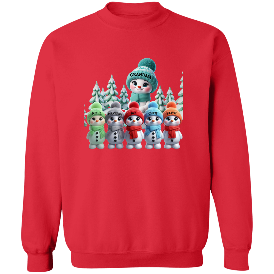 Grandma's Snowbabies Grandkids Personalized Pullover Sweatshirt