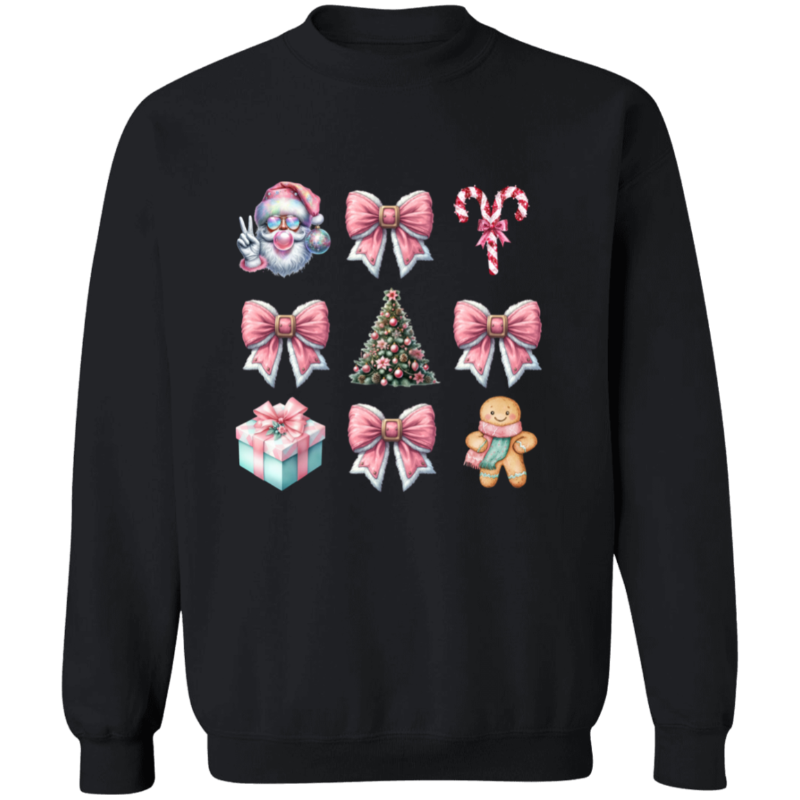 Christmas Pink Design Pullover Sweatshirt