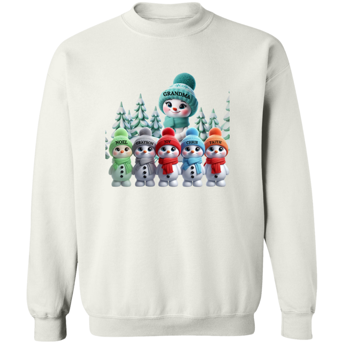 Grandma's Snowbabies Grandkids Personalized Pullover Sweatshirt