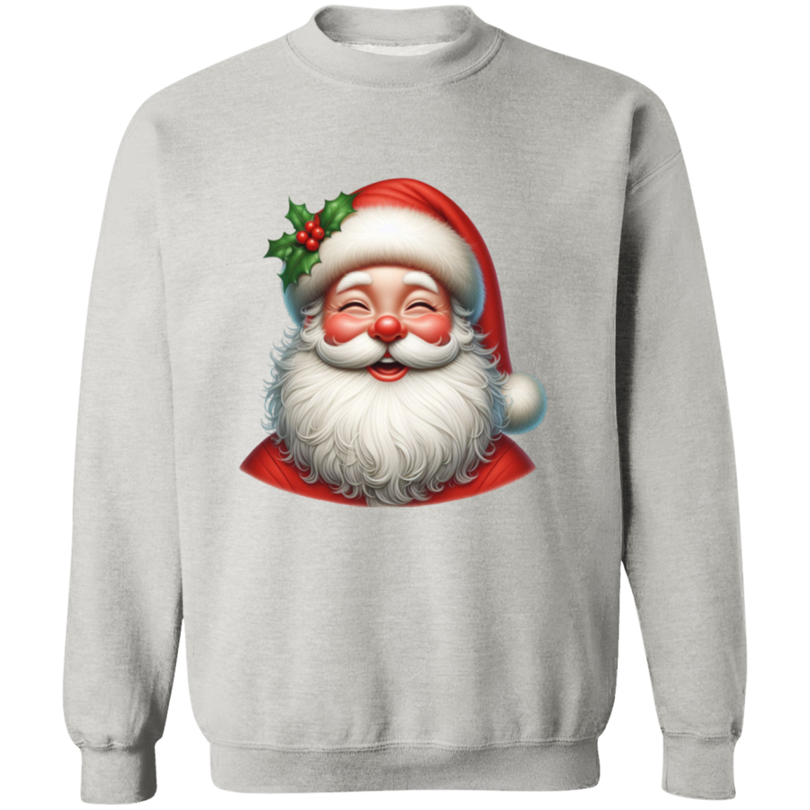 Happy Santa Christmas Crewneck Pullover Sweatshirt