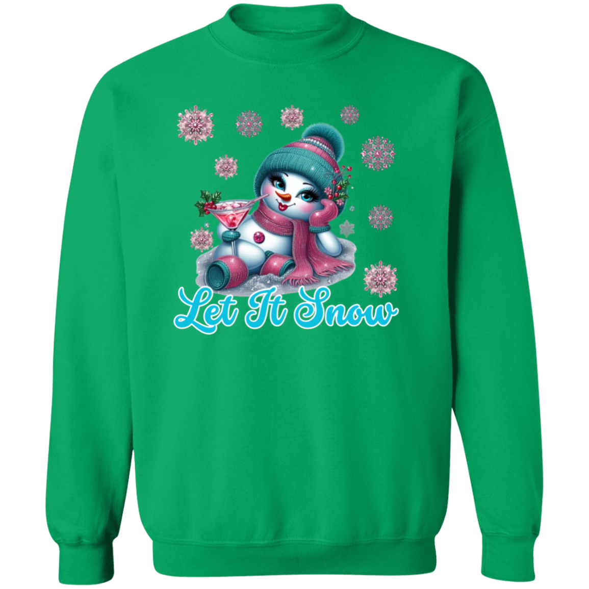 Snowwoman Let it Snow Crewneck Pullover Sweatshirt