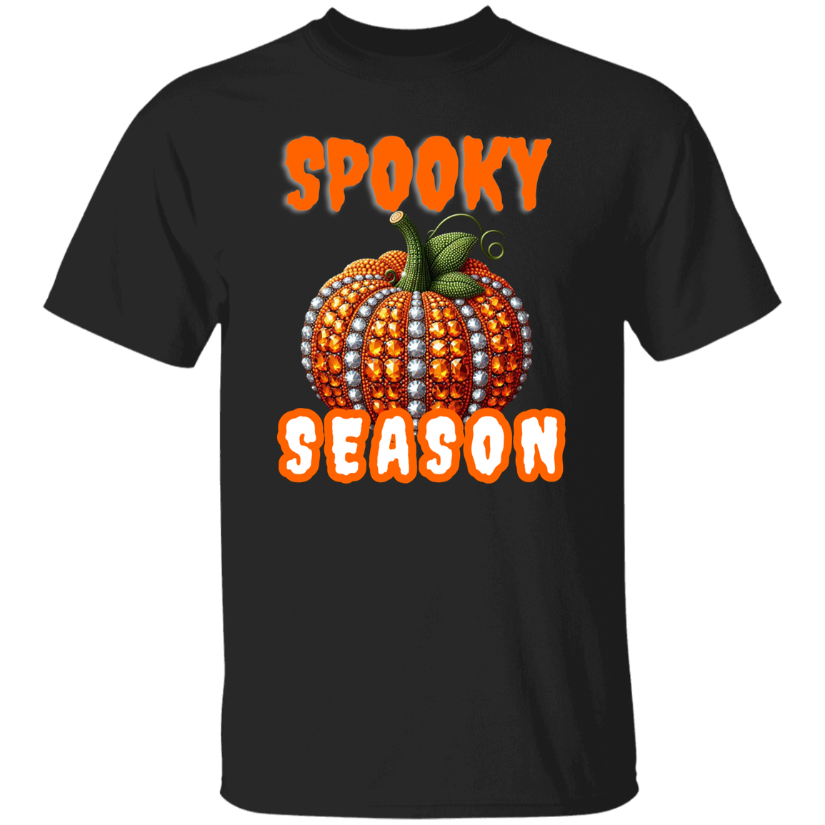 Bling Spooky Season Pumpkin T-Shirt