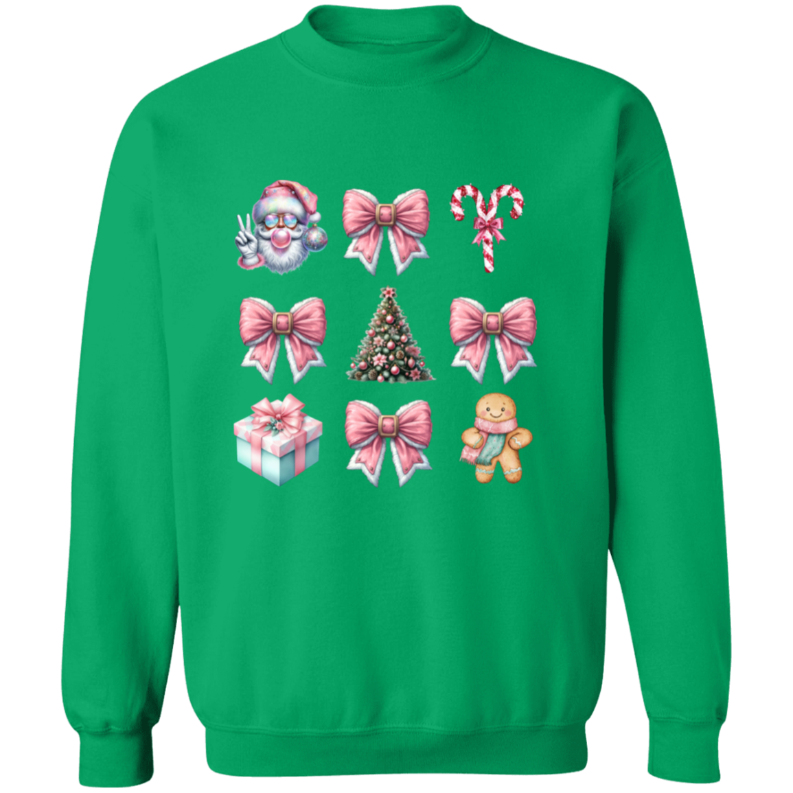 Christmas Pink Design Pullover Sweatshirt