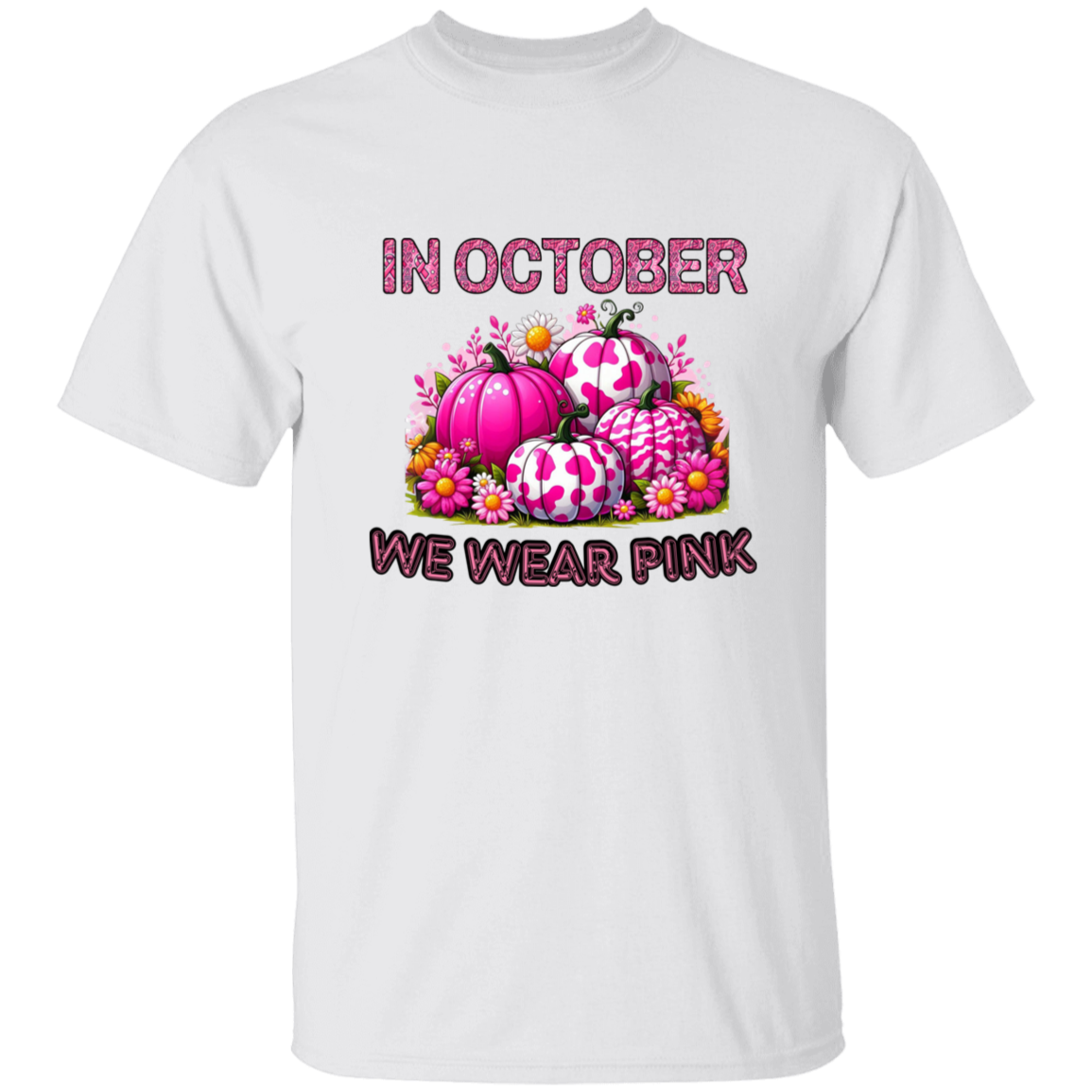 In October We Wear Pink Women's Pumpkin T-Shirt