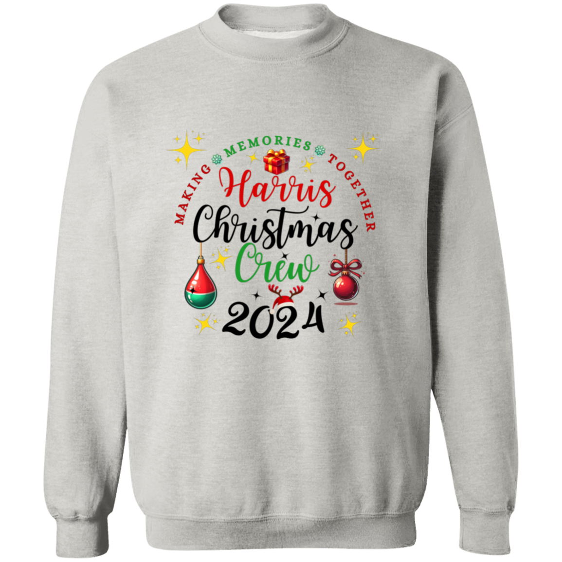 Custom Family Christmas Crewneck Pullover Sweatshirt