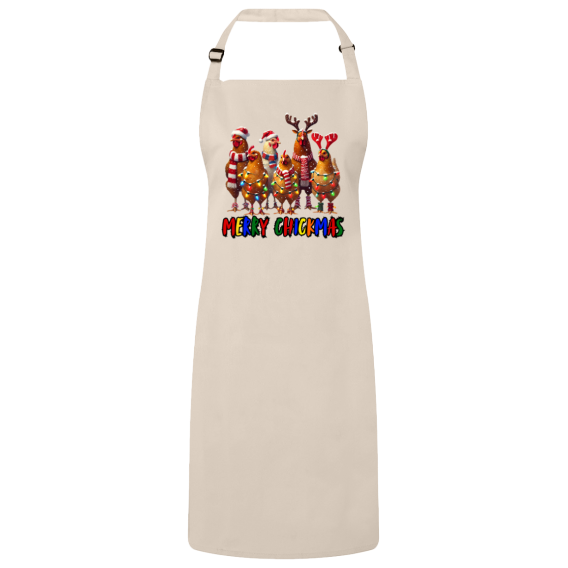 Merry Chickmas Funny Christmas Chef Baking Apron