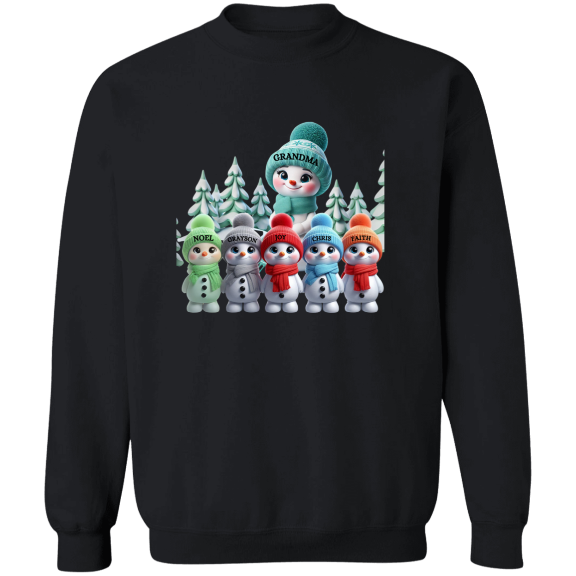 Grandma's Snowbabies Grandkids Personalized Pullover Sweatshirt