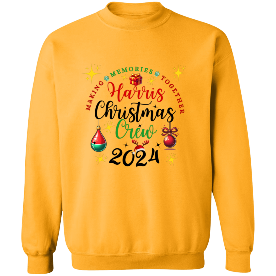 Custom Family Christmas Crewneck Pullover Sweatshirt