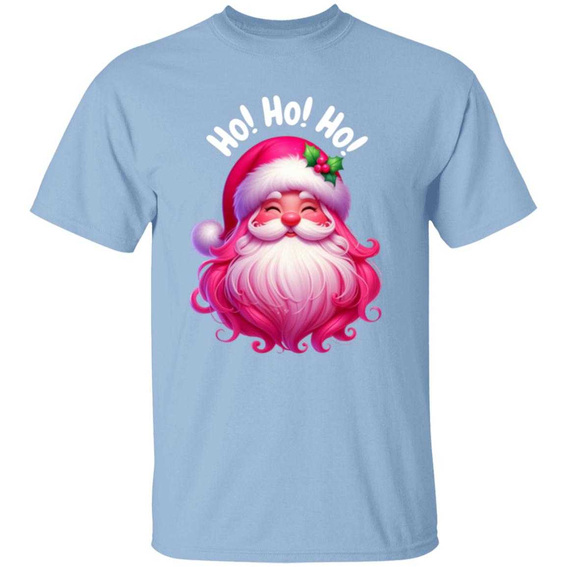 Cute Santa Pink Beard T-Shirt