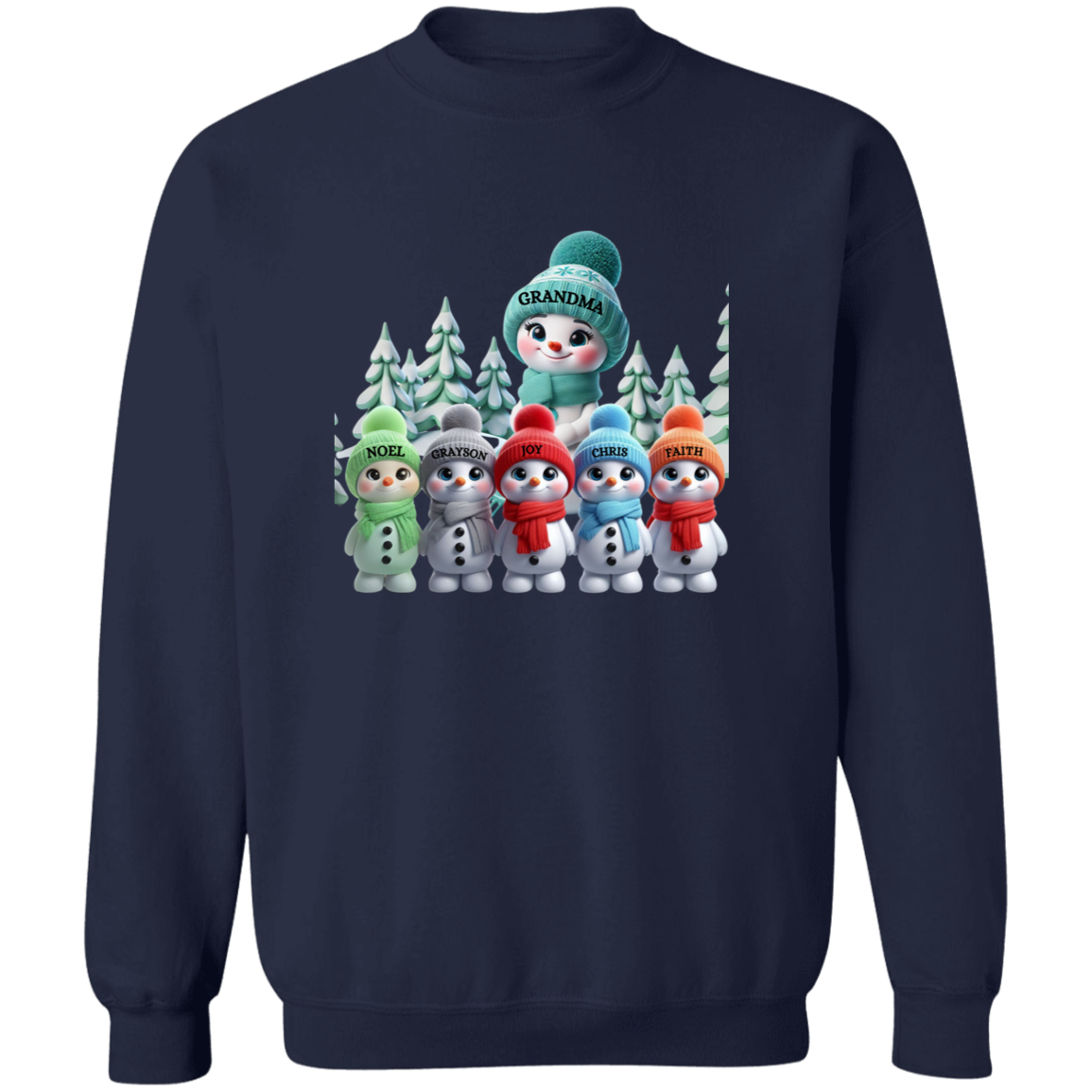 Grandma's Snowbabies Grandkids Personalized Pullover Sweatshirt