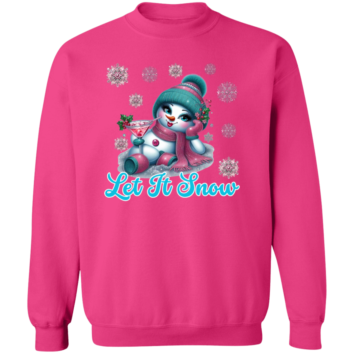 Snowwoman Let it Snow Crewneck Pullover Sweatshirt