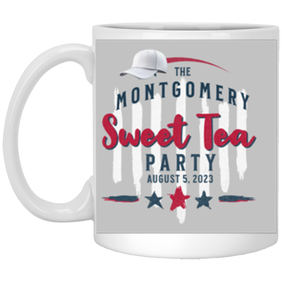 Montgomery Sweet Tea Party Mug 11 oz. White