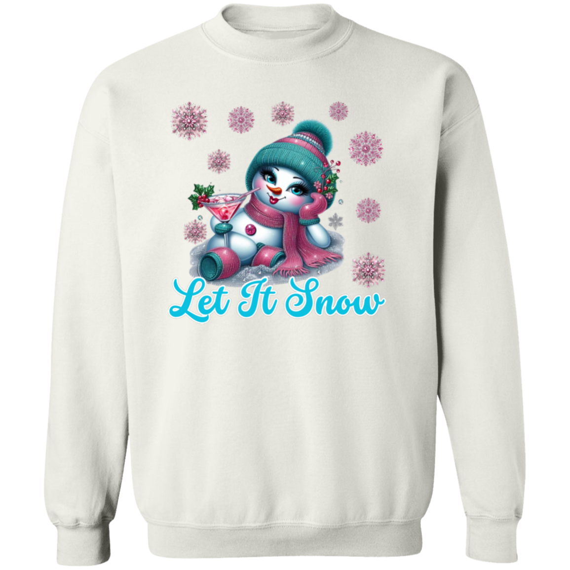 Snowwoman Let it Snow Crewneck Pullover Sweatshirt