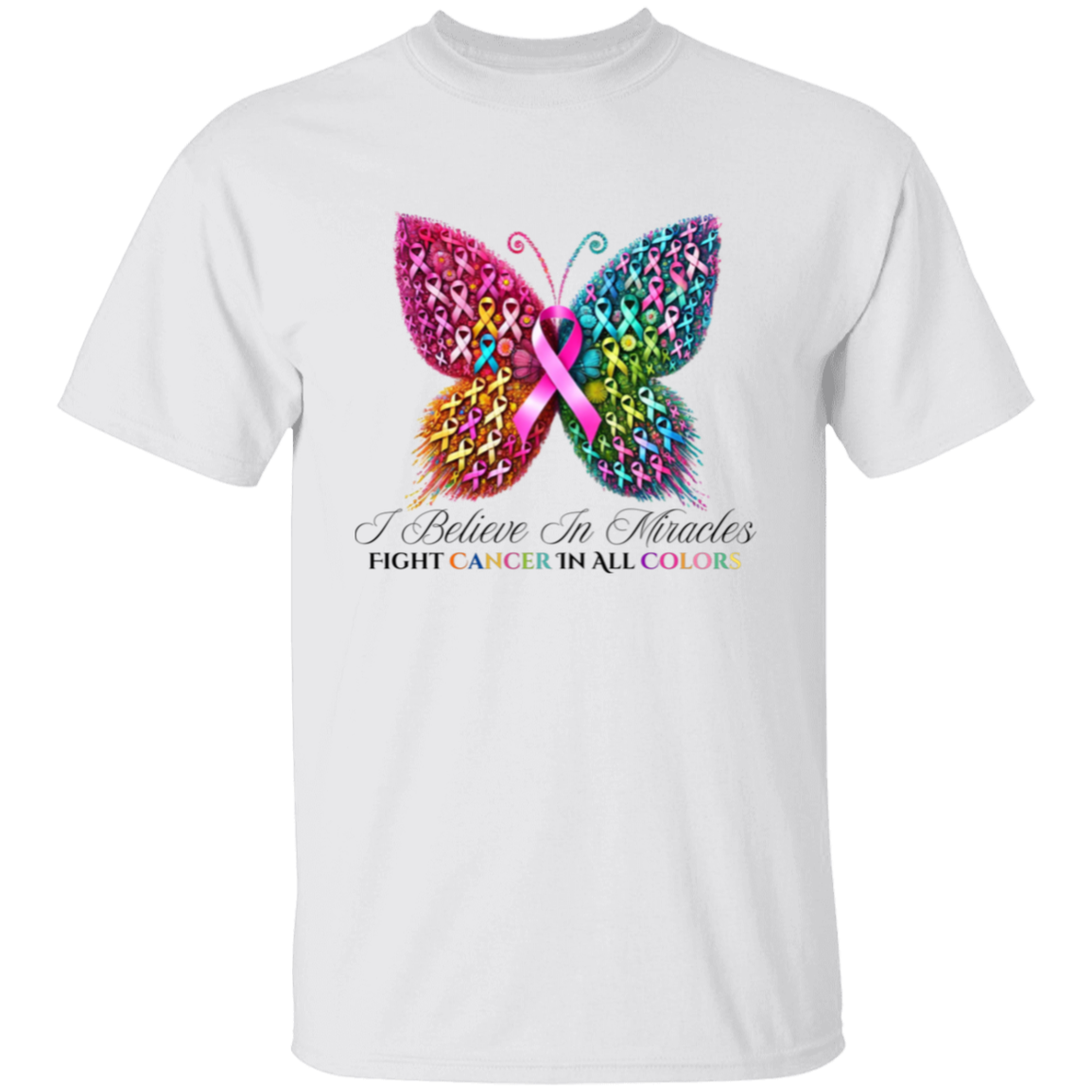 Many Mini Colorful Breast Awareness Ribbons T-Shirt