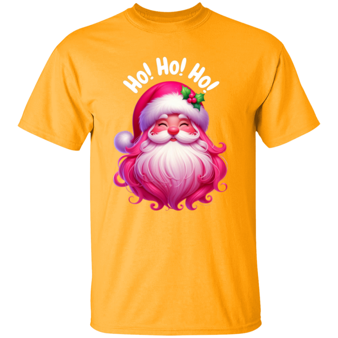 Cute Santa Pink Beard T-Shirt