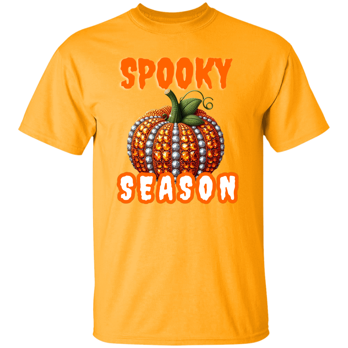 Bling Spooky Season Pumpkin T-Shirt