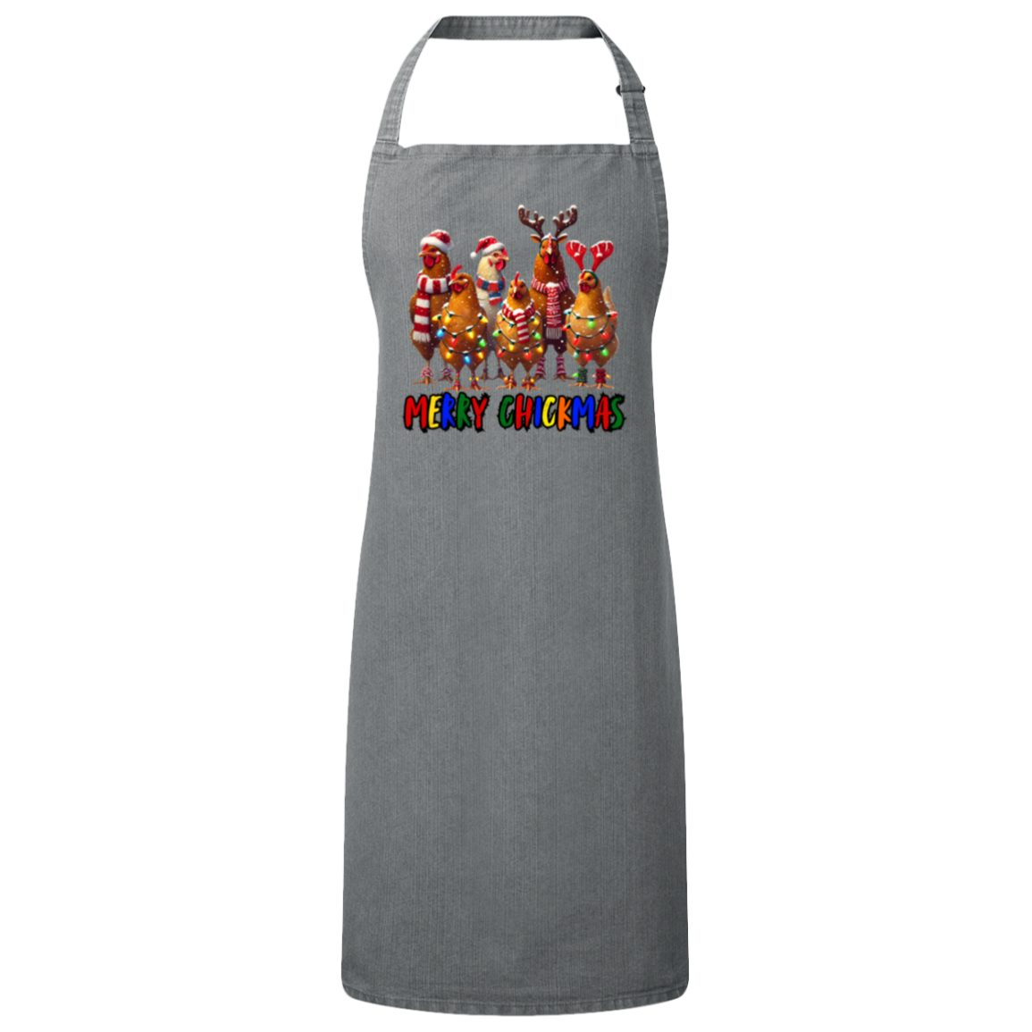 Merry Chickmas Funny Christmas Chef Baking Apron