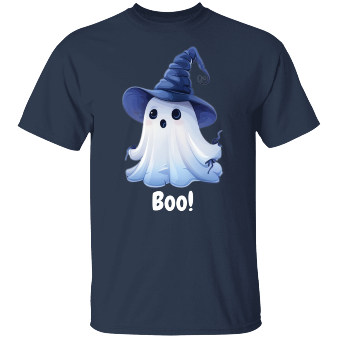 Fun Witchly Ghost Hat Halloween T-Shirt