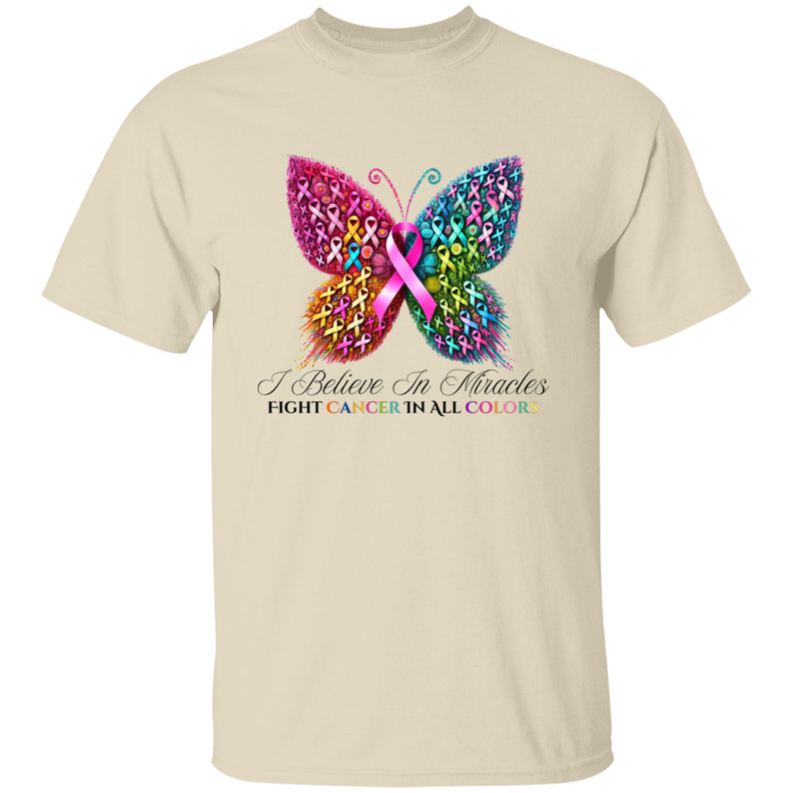 Many Mini Colorful Breast Awareness Ribbons T-Shirt