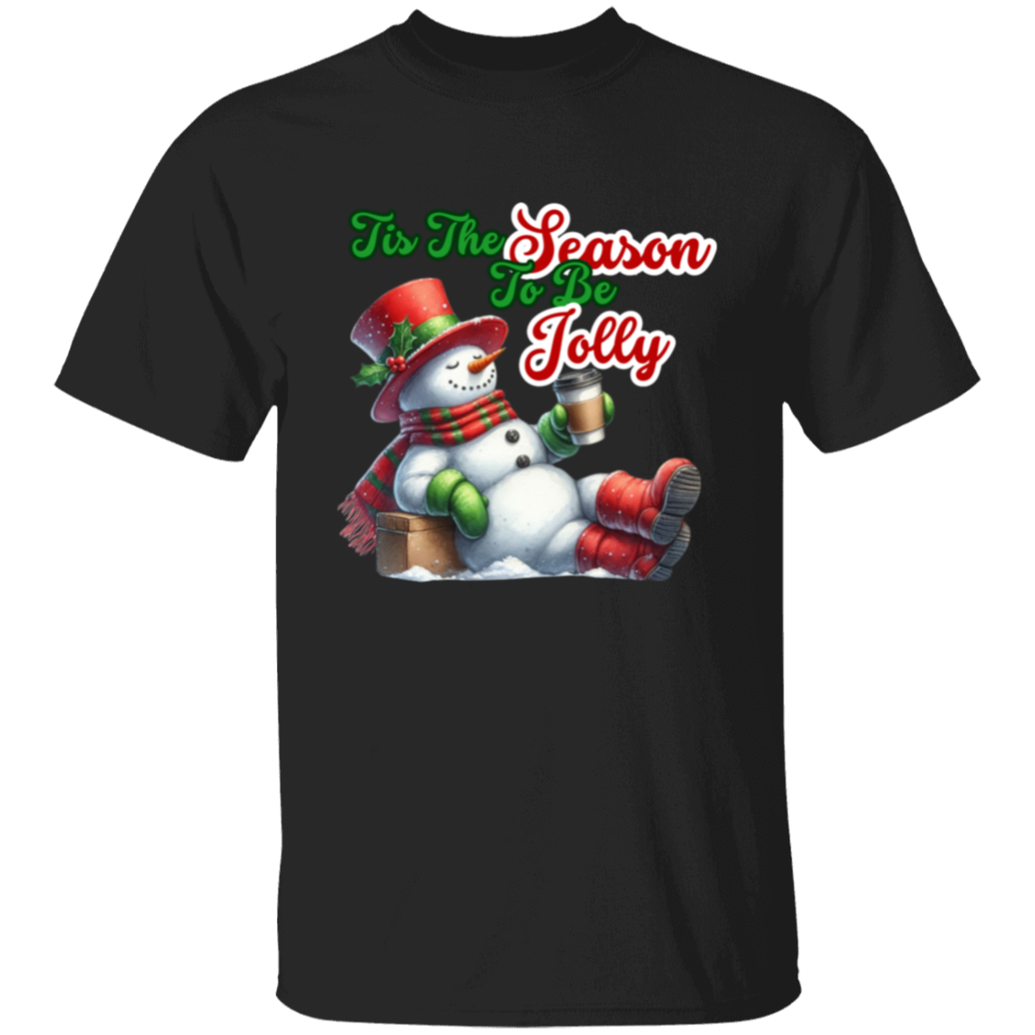 Tis Tis Season Santa Coffee Funny Christmas T-Shirt