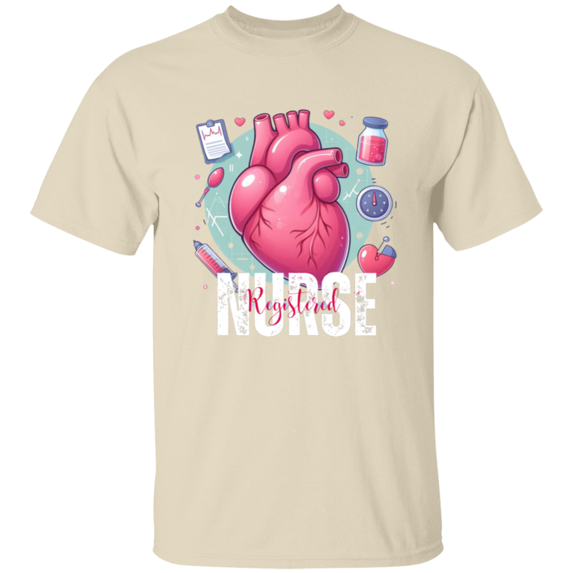 Registered Nurse Pink Heart T-Shirt