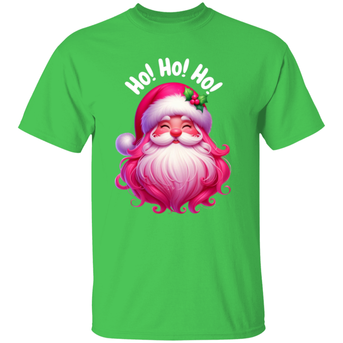 Cute Santa Pink Beard T-Shirt