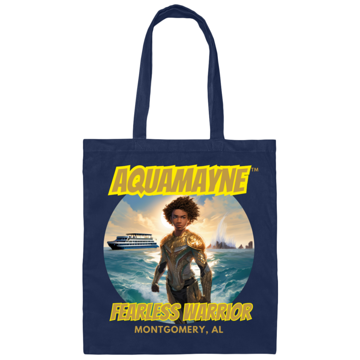 Aquamayne Fearless Warrior Montgomery Brawl Tote Bag