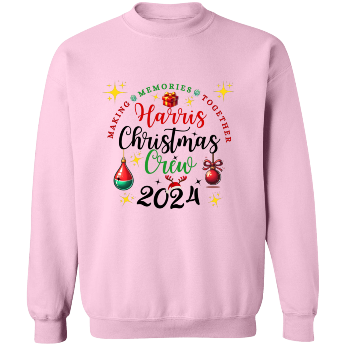 Custom Family Christmas Crewneck Pullover Sweatshirt