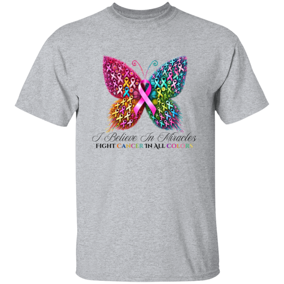 Many Mini Colorful Breast Awareness Ribbons T-Shirt