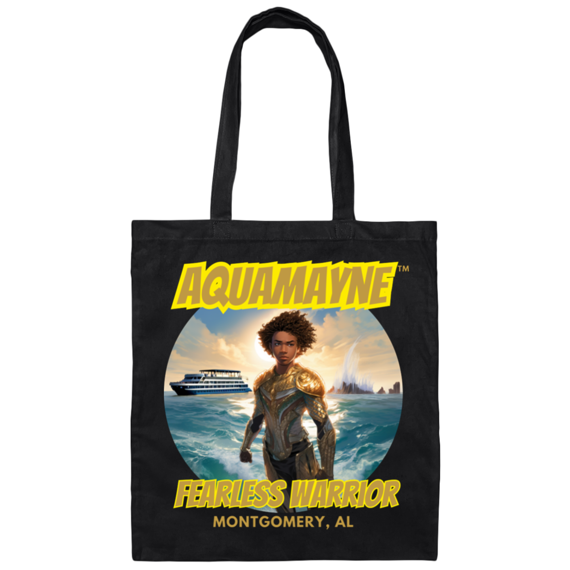 Aquamayne Fearless Warrior Montgomery Brawl Tote Bag