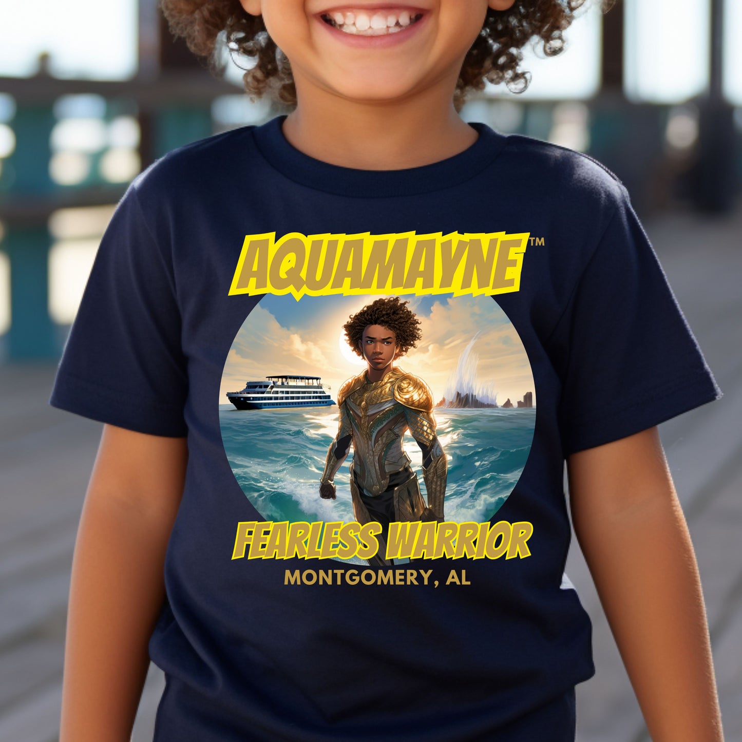 Kid's Aquamayne Fearless Warrior T-Shirt