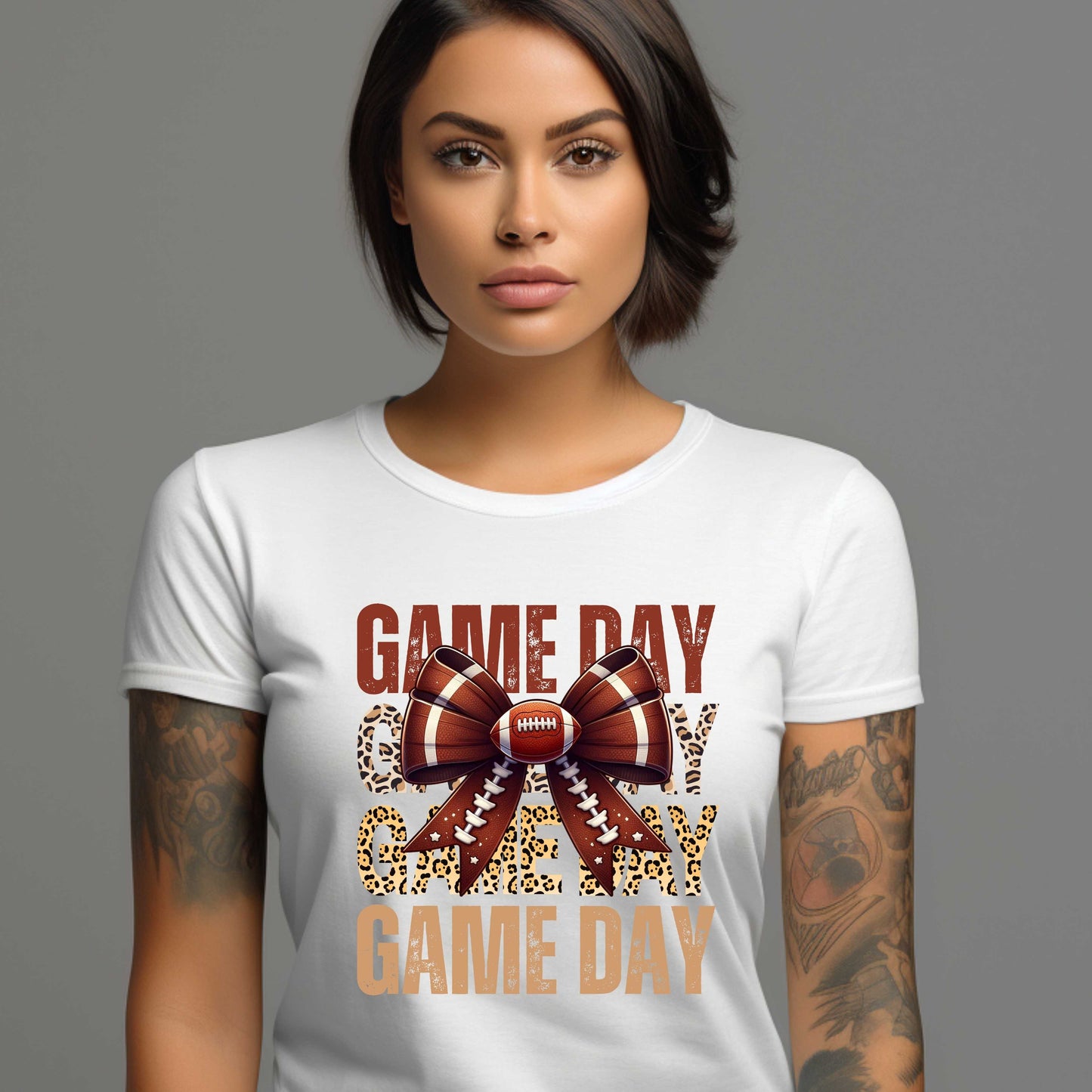 Game Day Football Leopard Print T-Shirt