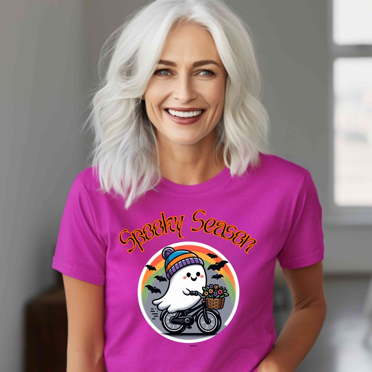 Spooky Ghost Bike Rider T-Shirt