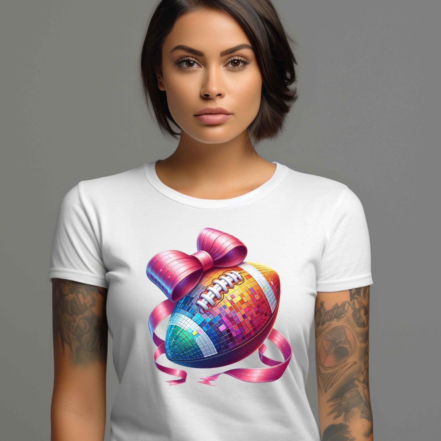 Colorful Football Game Day Women's T-Shirt