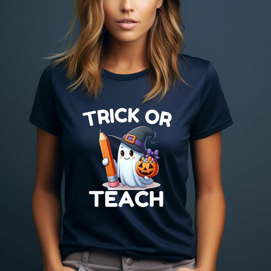 Friendly Ghost Teacher Halloween T-Shirt