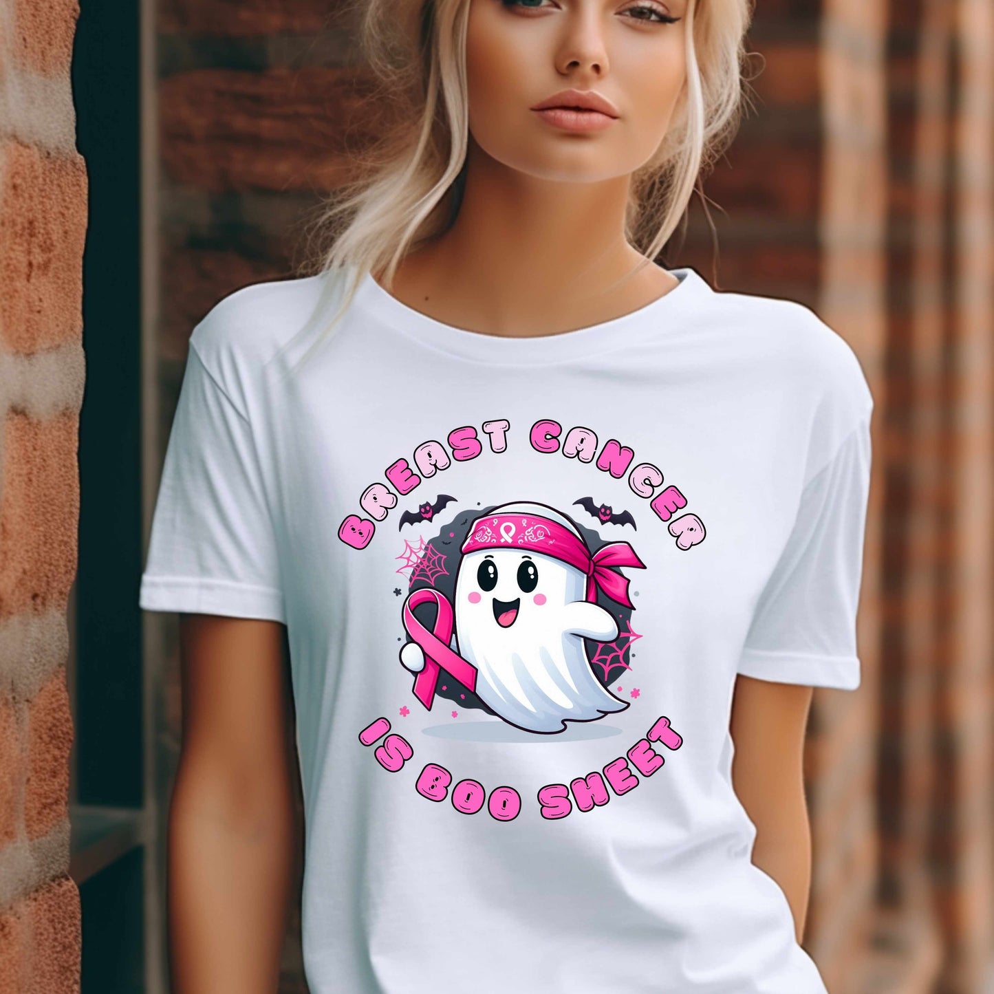 Breast Cancer Boo Sheet T-Shirt