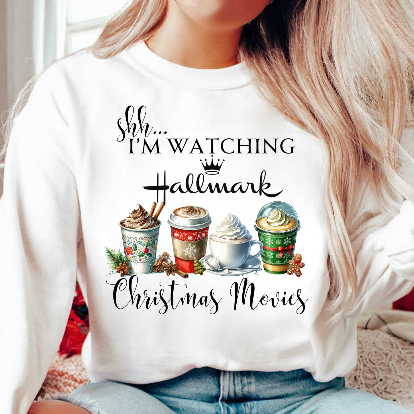 Christmas Movies Crewneck Pullover Sweatshirt