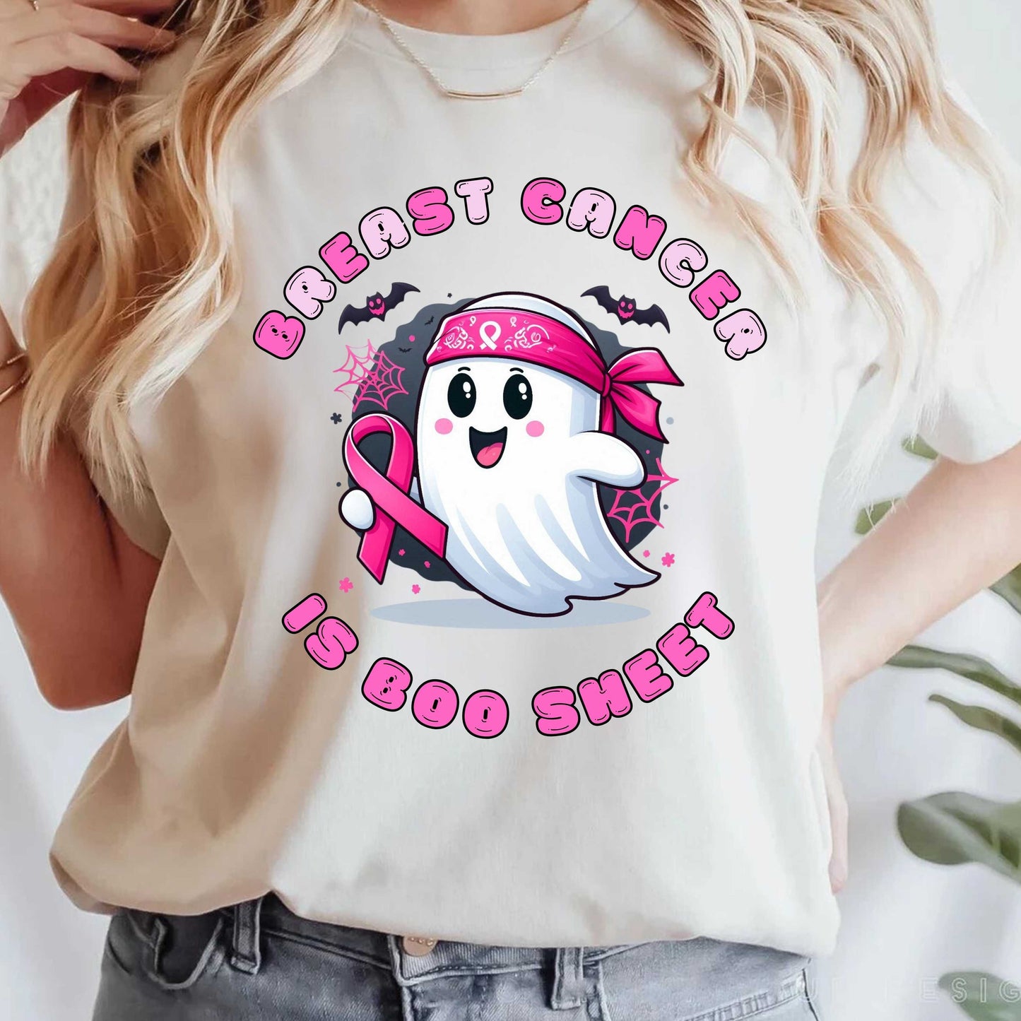 Breast Cancer Boo Sheet T-Shirt